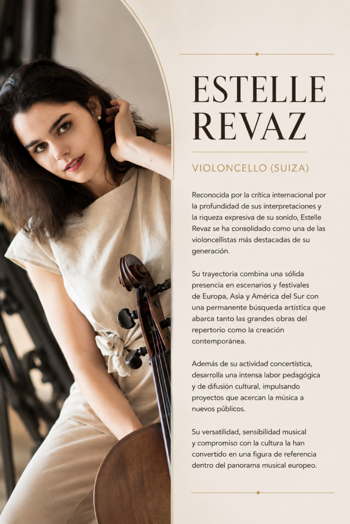 Biografia Estelle Revaz -Violoncello (Suiza)
